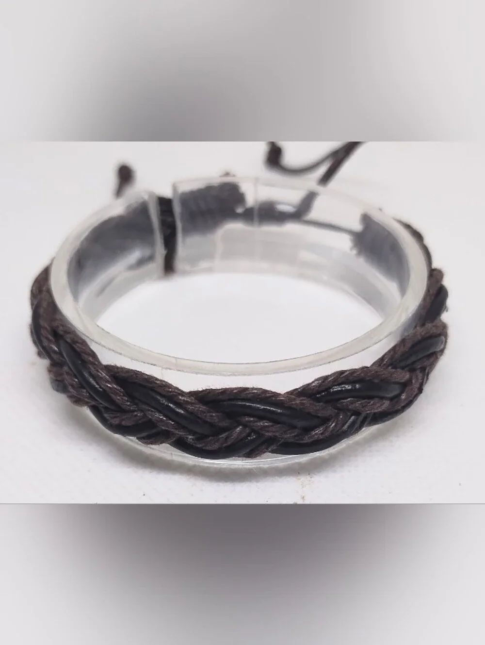 Men's Bracelet Leather Braided Brown Jewelry New G16